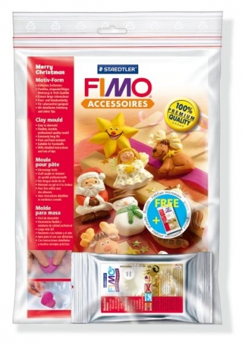 FIMO Modellierform "Fröhliche Weihnachten"