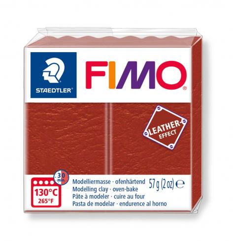 Fimo Leder Knete - rost, Modelliermasse 57g Normalblock