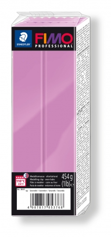 Fimo Professional Knete in lavendel, Modelliermasse 454g Großblock