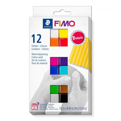Fimo Soft Set "Basic Colours" Modelliermasse 300g